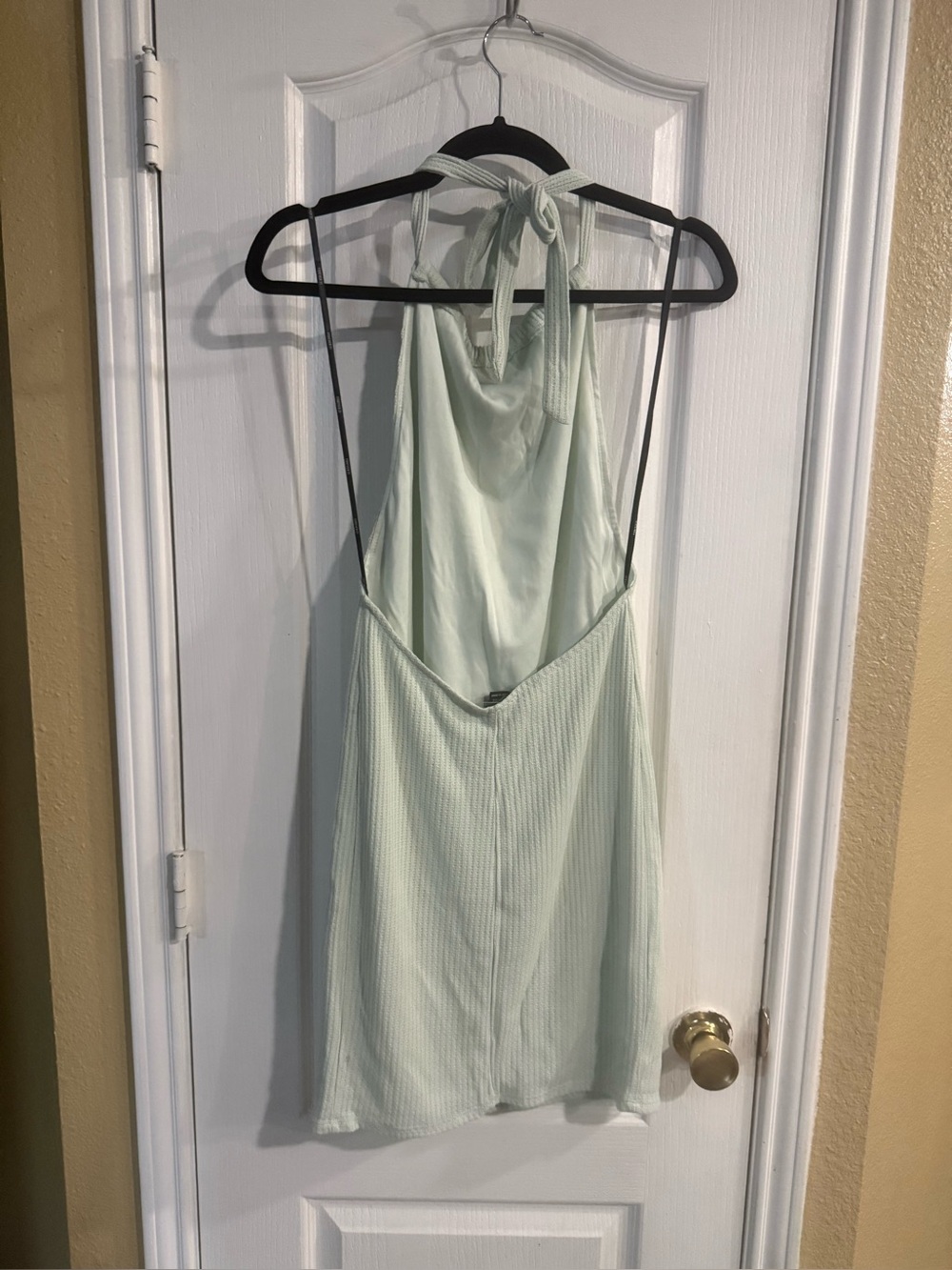 Forever 21 Light Mint Backless Halter Dress